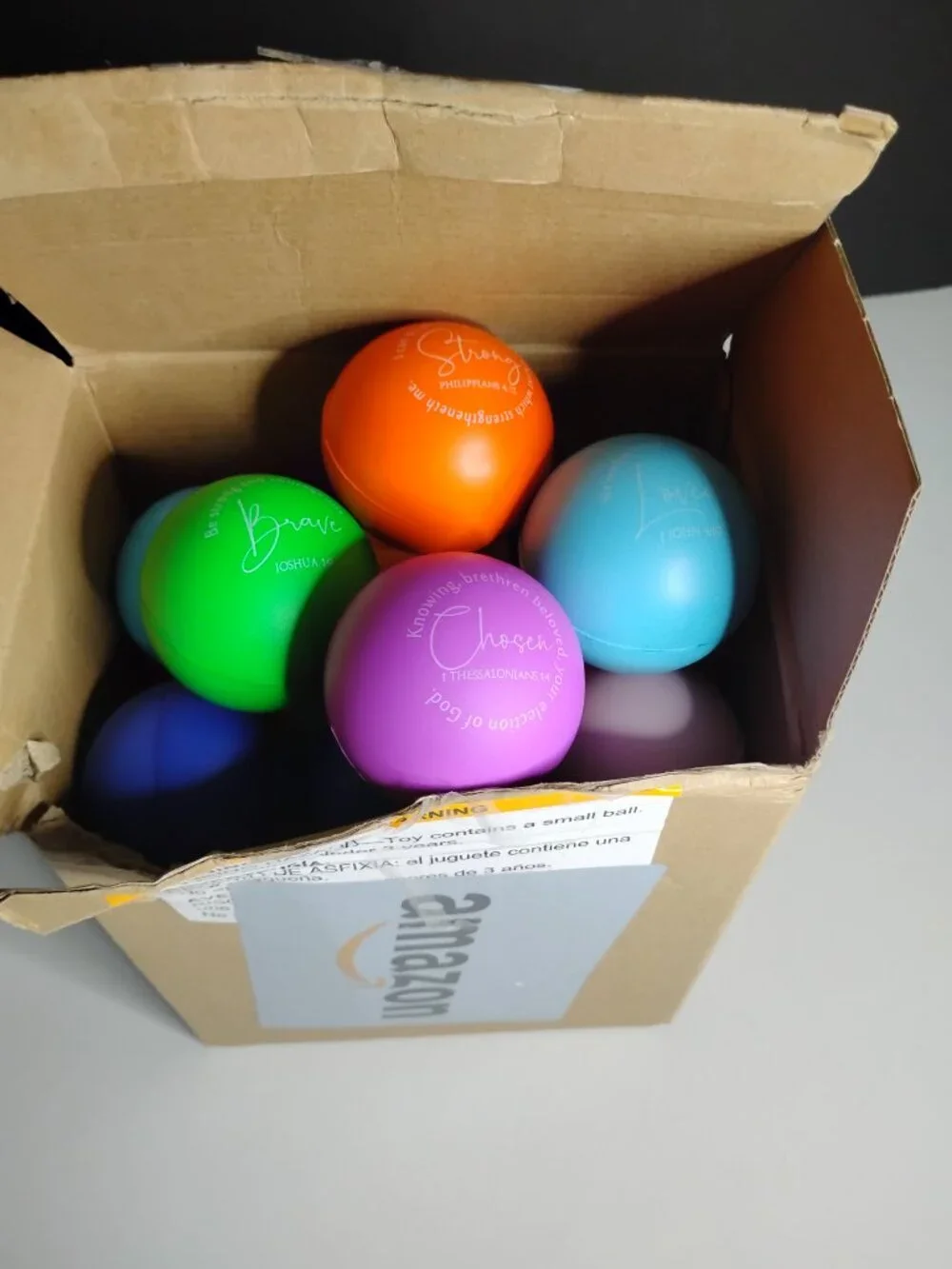 24 Pcs Christian Motivational Bible Verse Colorful Stress Balls Bulk